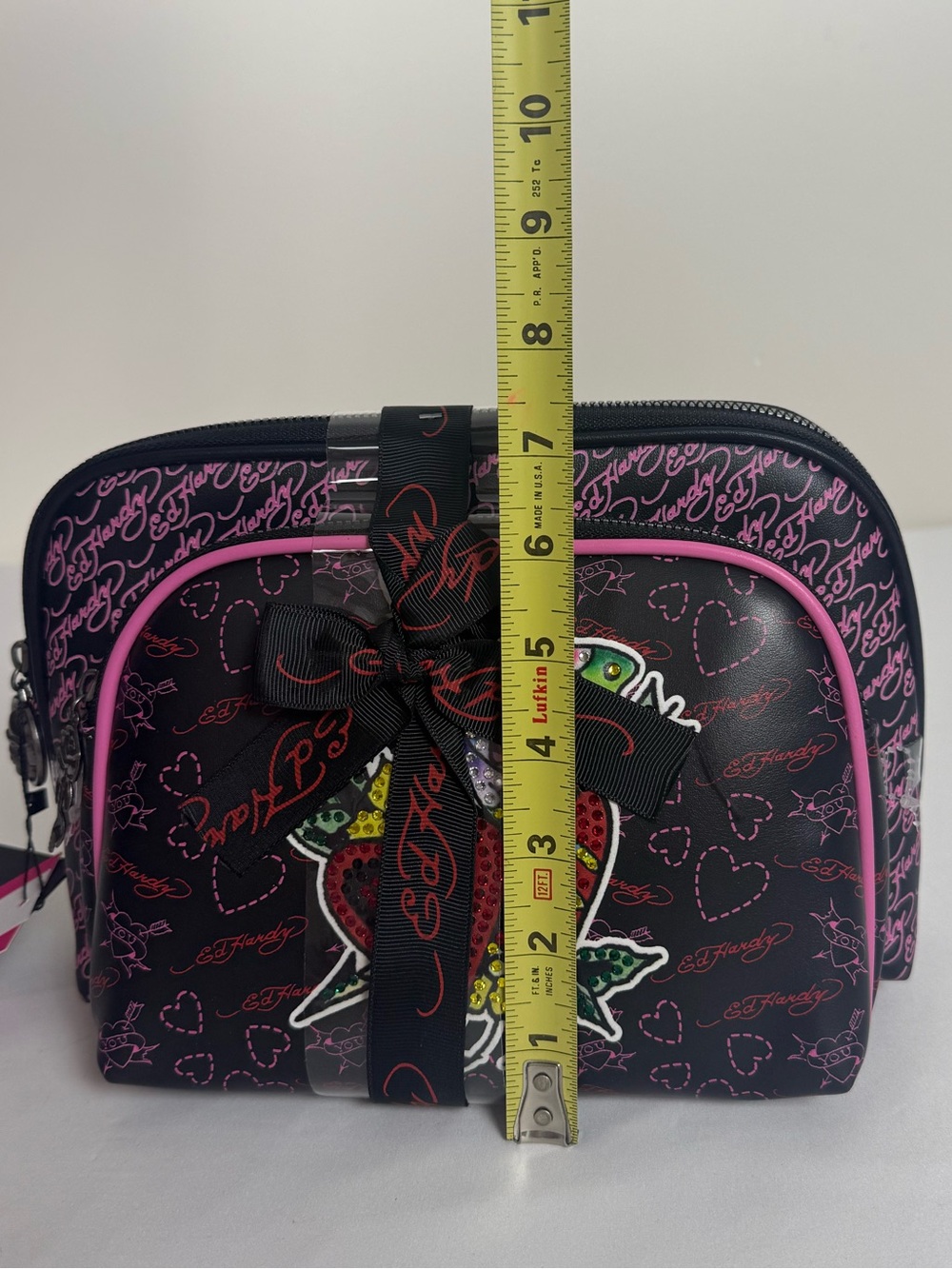 Ed Hardy 2-Piece Rhinestone Cosmetic Bag Set ✨🖤 - Picture 9 of 10